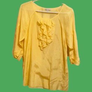 Gap Yellow Sheer Blouse